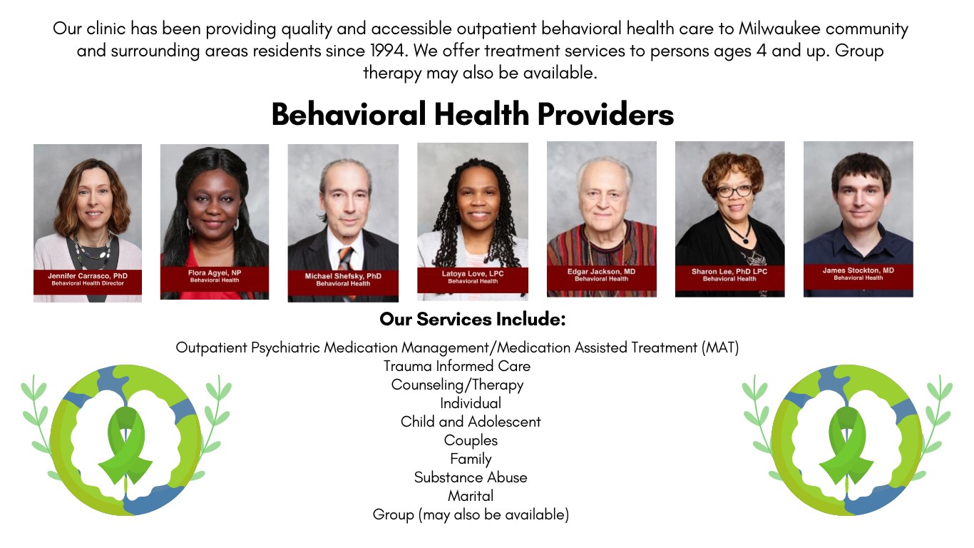 Behavioral Health department services and providers