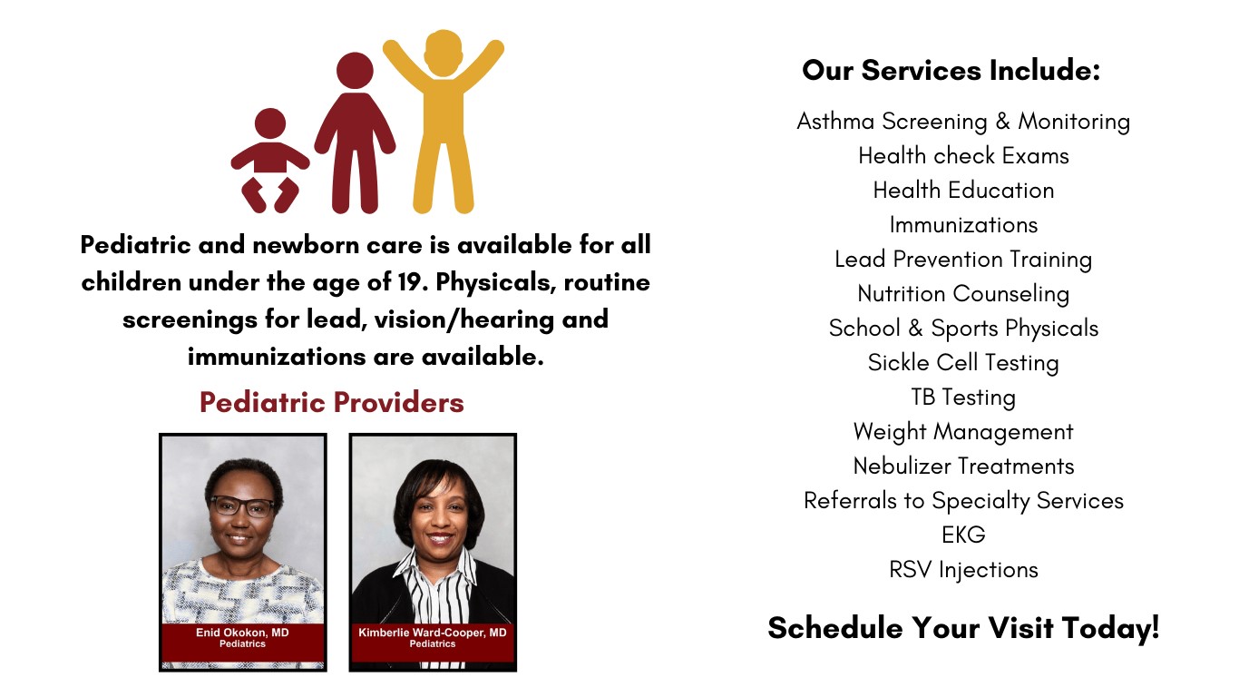 Pediatricians and pediatrics department services 