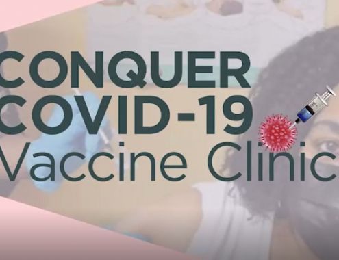 conquer covid-19 vaccine clinic thumbnail
